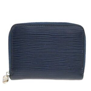 LOUIS VUITTON Zippy Coin Case Compact Wallet Epi Leather Blue M60384 67EG016